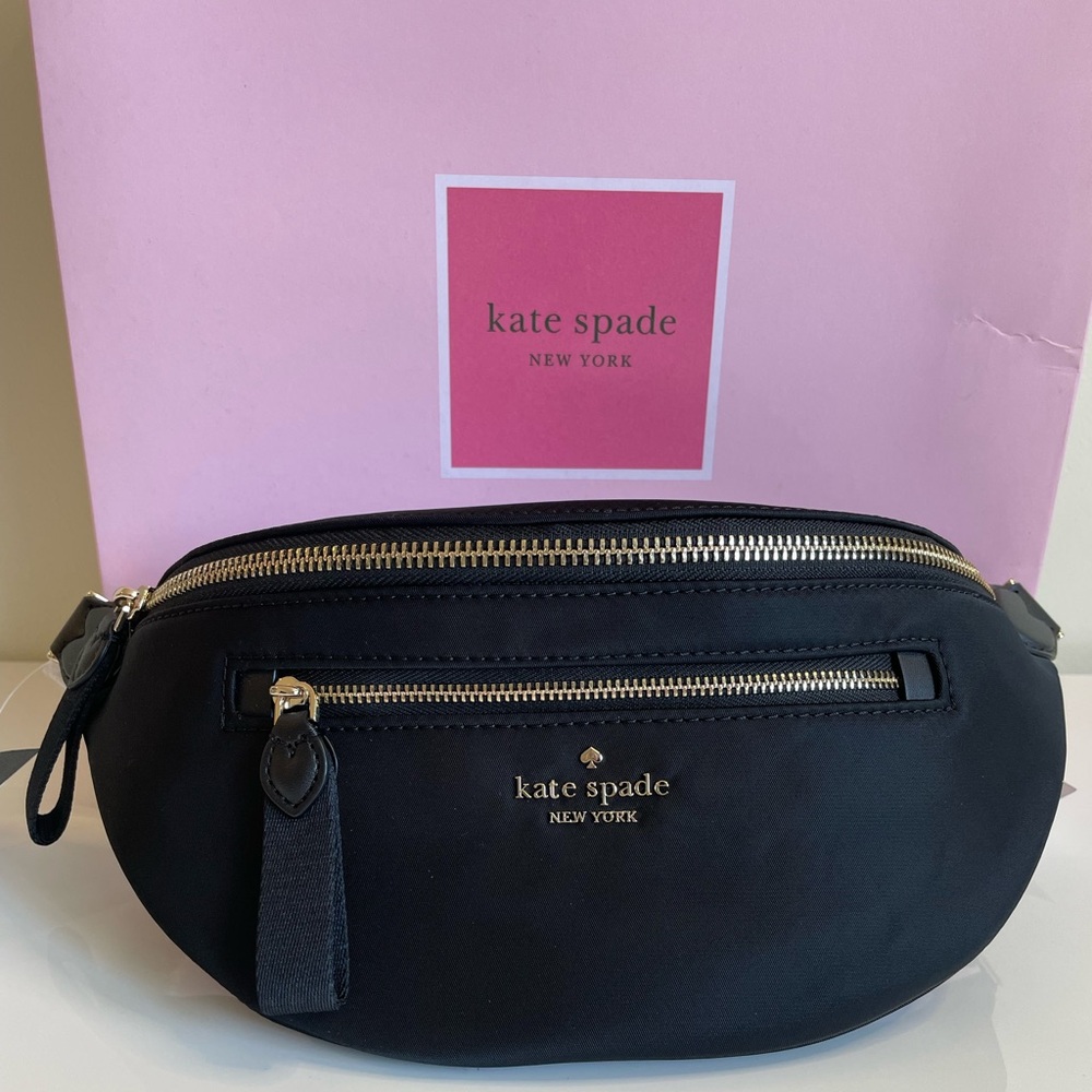 NWT Kate Spade ♠️ Black nylon Chelsea belt bag